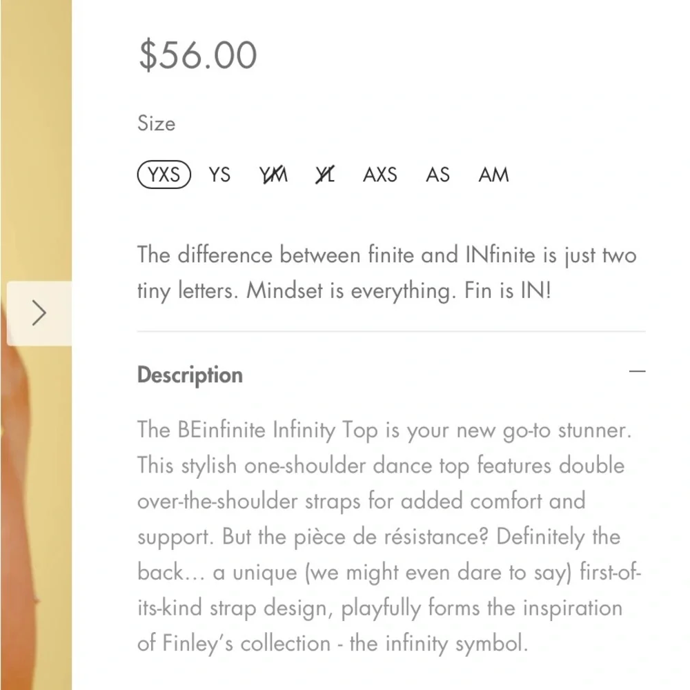 NWOT BEinfinite Infinity Top